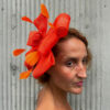 Pomarańczowy Fascynator "Pauline" - Image 3
