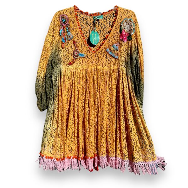 Ruda sukienka BOHO