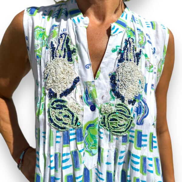 Sukienka boho biała mini - Image 3