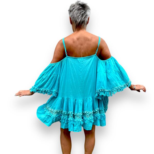 Turkusowa sukienka BOHO - Image 3