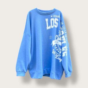 Bluza niebieska w sportowym stylu "Los Angeles"