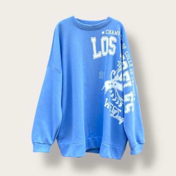 Bluza niebieska w sportowym stylu "Los Angeles"