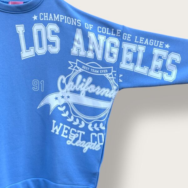 Bluza niebieska w sportowym stylu "Los Angeles" - Image 3