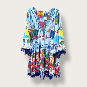 Sukienka boho z wakacyjnym nadrukiem