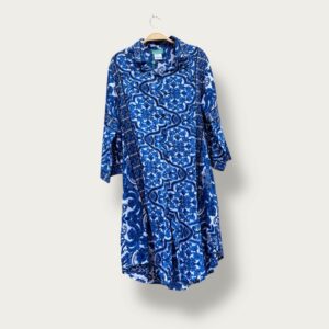 Sukienka koszulowa boho niebieska
