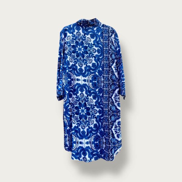 Sukienka koszulowa boho niebieska - Image 2