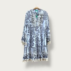 Sukienka boho w panterkę