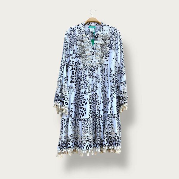 Sukienka boho w panterkę
