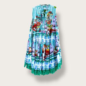 Sukienka boho we włoskim stylu, bez rękawów