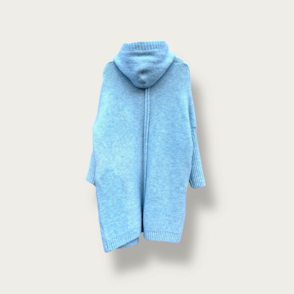 Sweter błękitny z kapturem - Image 2