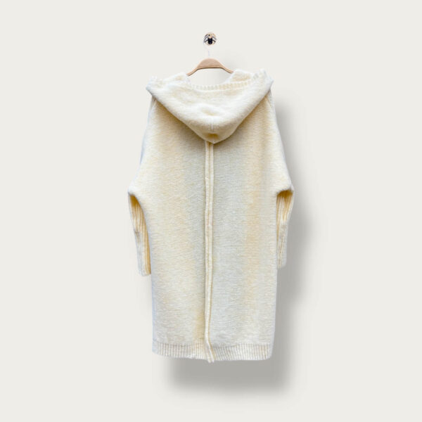 Sweter jasnożółty z kapturem - Image 2