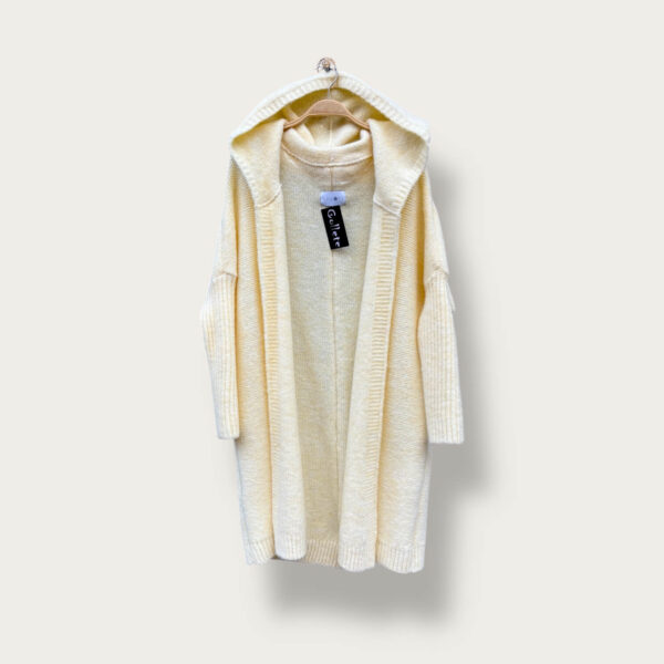 Sweter jasnożółty z kapturem