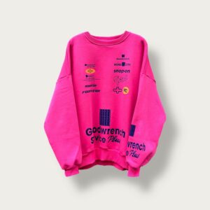 Bluza sportowa różowa z nadrukiem