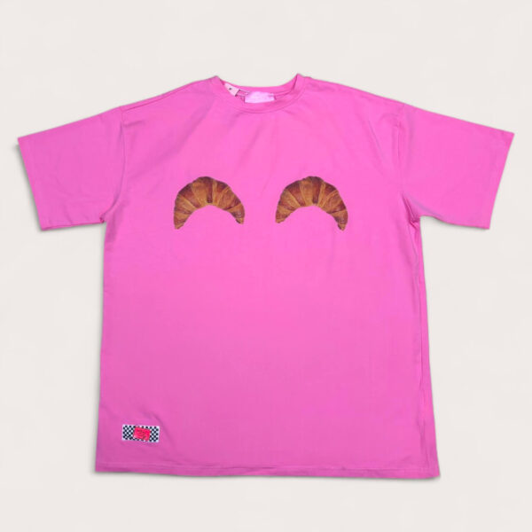 T-shirt różowy "Croissants"