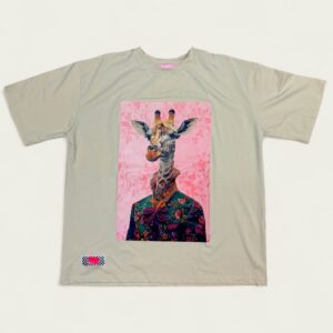 T-shirt beżowy "Żyrafa"