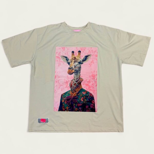 T-shirt beżowy "Żyrafa"