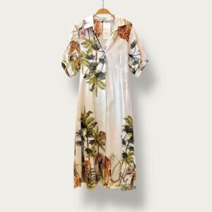 Sukienka koszulowa maxi "Safari"