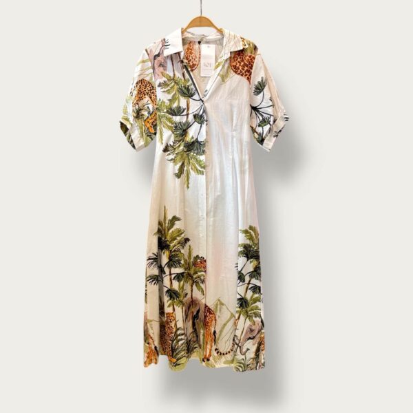 Sukienka koszulowa maxi "Safari"