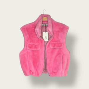 Kamizelka futrzana różowa