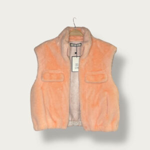 Kamizelka futrzana łososiowa