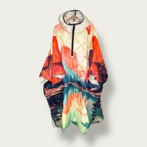 Ponczo z kapturem pomarańczowe